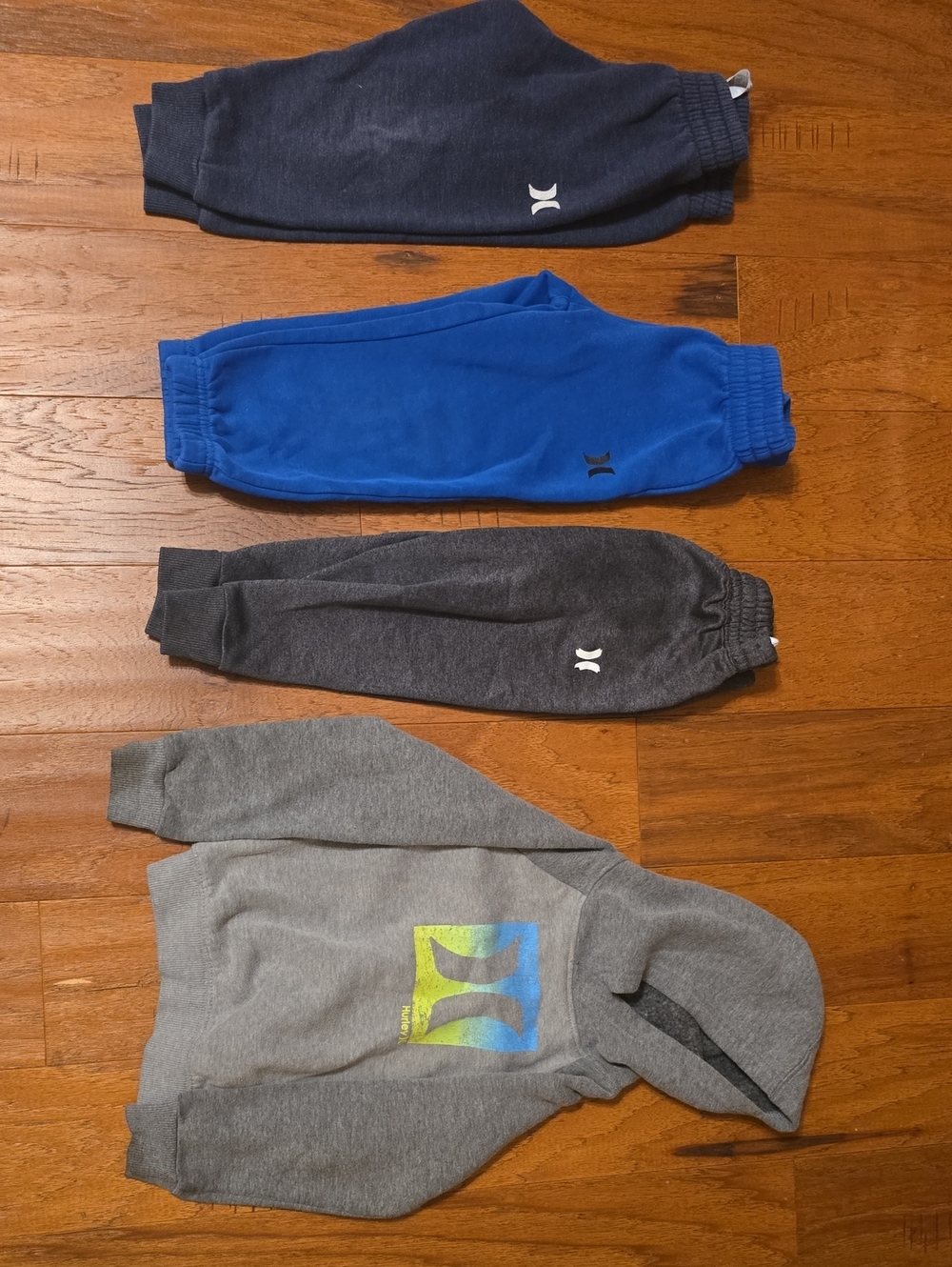 Hurley Kids Sweatpants Pack in Navy, Royal Blue, Charcoal, and Gray